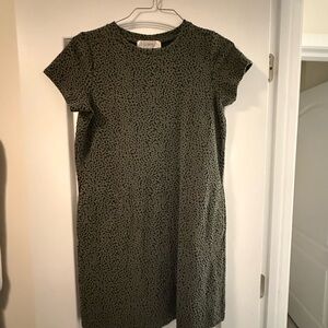 LOFT Olive Textured Mini Dress